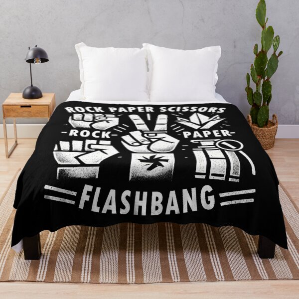 Item preview, Rock Paper Scissors Flashbang – Gamer Humor FPS Meme Design designed and sold by OlizaPrint.