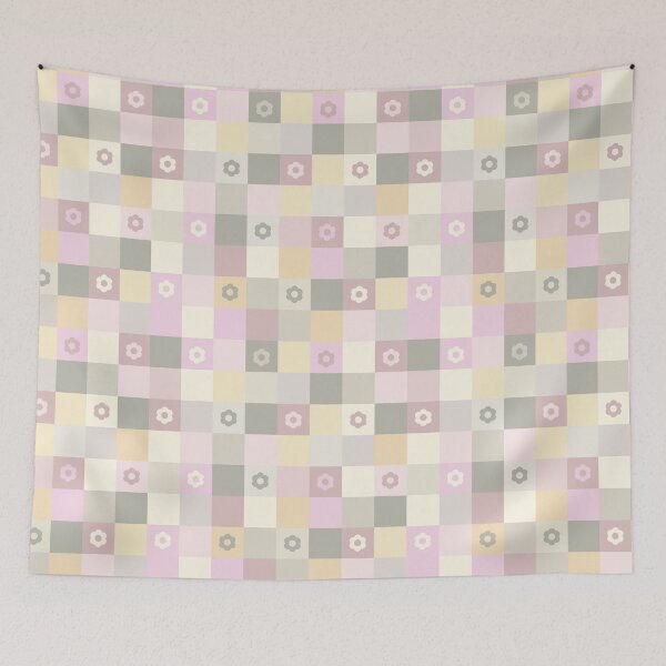 Item preview, Soft Pastel Floral Grid – Minimalist Cozy Cottage Design designed and sold by Mellowtint Studio.