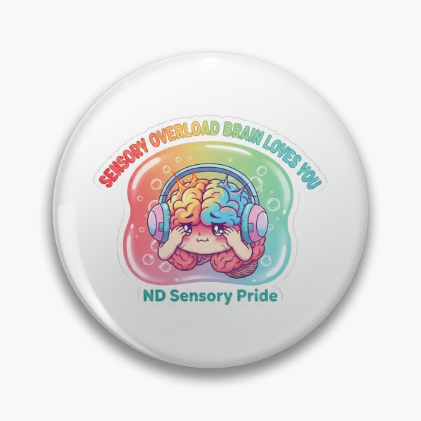 Item preview, Sensory Overload Brain Loves You ND Pride Sticker designed and sold by OrikuStudio.