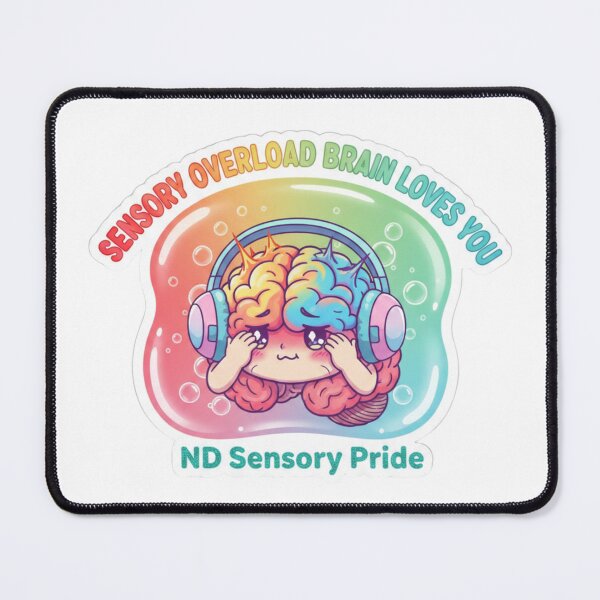 Item preview, Sensory Overload Brain Loves You ND Pride Sticker designed and sold by OrikuStudio.