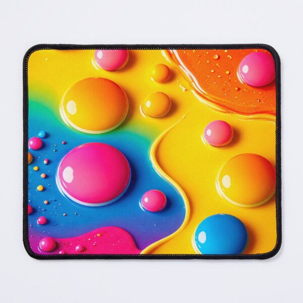 Item preview, Rainbow Candy Drops – Glossy Neon Liquid Abstract designed and sold by Kaleidoscope Print.