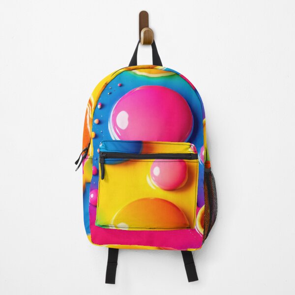 Item preview, Rainbow Candy Drops – Glossy Neon Liquid Abstract designed and sold by Kaleidoscope Print.