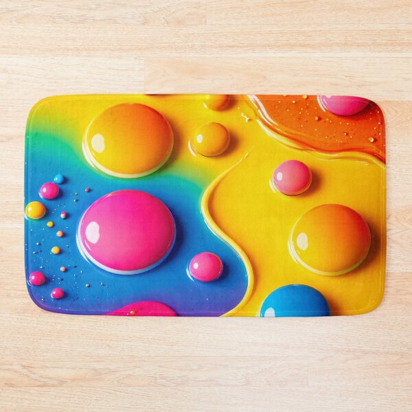 Item preview, Rainbow Candy Drops – Glossy Neon Liquid Abstract designed and sold by Kaleidoscope Print.
