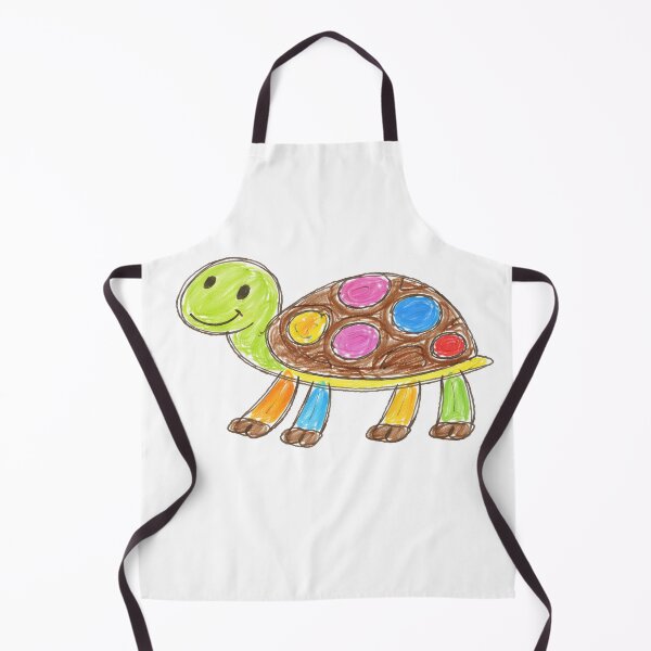 Item preview, Toddler Style Turtle Drawing, Crayon Style Art designed and sold by LEFTERIS-DESIGN.
