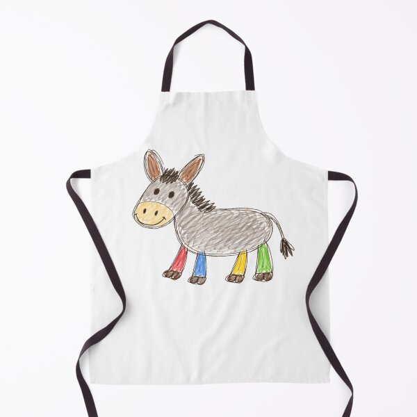 Item preview, Toddler Style Donkey Drawing, Crayon Style Art designed and sold by LEFTERIS-DESIGN.