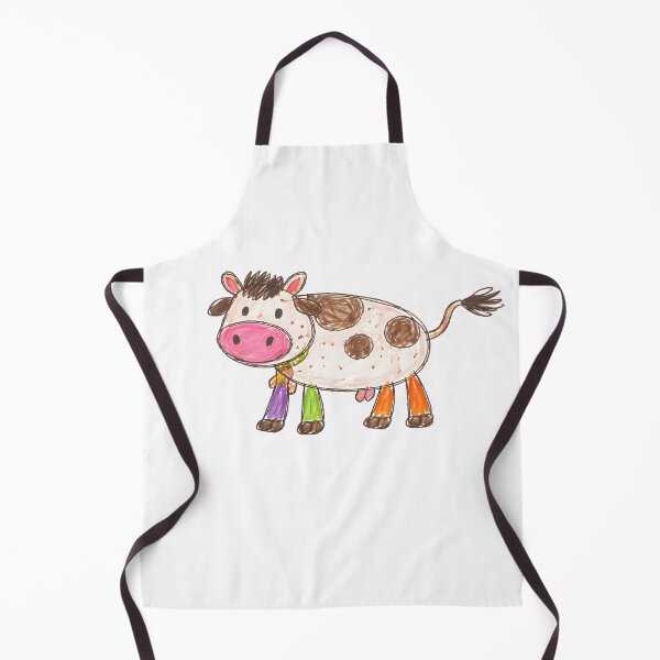 Item preview, Toddler Style Brown Cow Drawing, Crayon Style Art designed and sold by LEFTERIS-DESIGN.