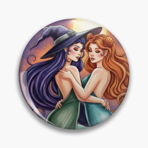 Item preview, Moonlit Witch Sisters Embrace designed and sold by Shoot-The-Moon.