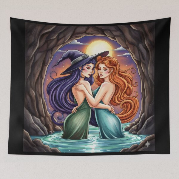 Item preview, Moonlit Witch Sisters Embrace designed and sold by Shoot-The-Moon.