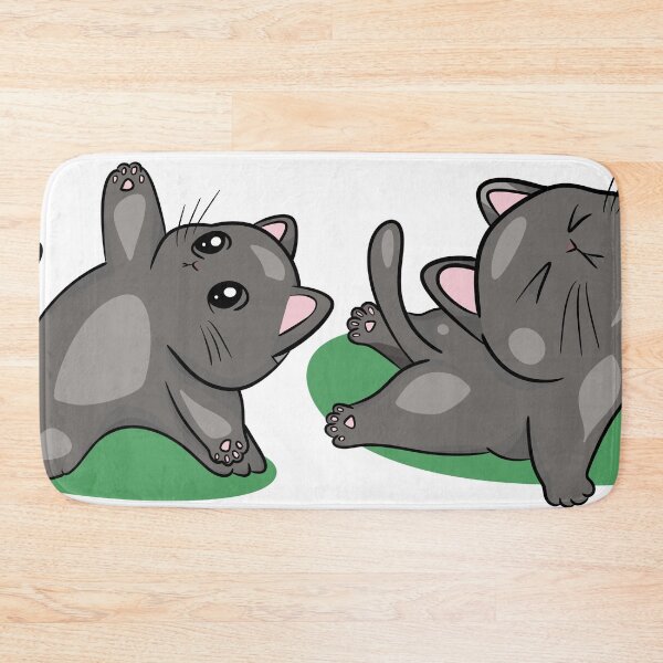 Item preview, Funny Yoga Cats - Cute Grey Kittens Doing Stretching Exercises and Poses designed and sold by LYAN-STORE.