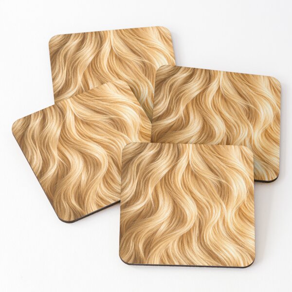 Item preview, Golden Blonde Waves – Realistic Hair Texture Abstract designed and sold by Kaleidoscope Print.