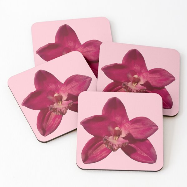 Item preview, maroon pink orchid flower sticker  designed and sold by inainart.