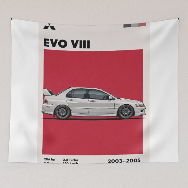 Item preview, Mitsubishi Evo 8 poster designed and sold by TheMitsuGuy.