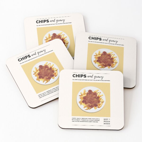 Item preview, Café food art kitchen poster - Chips and gravy designed and sold by oyptjewellery.