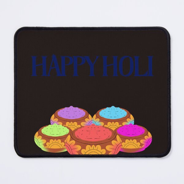 Item preview, Happy Holi Festival of Colors - Colorful Gulal Pots Design designed and sold by AestheticAbhi.