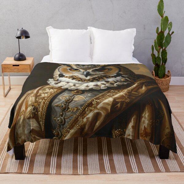 Item preview, Royal Aristocratic Owl Renaissance Portrait Painting designed and sold by Rutvain.