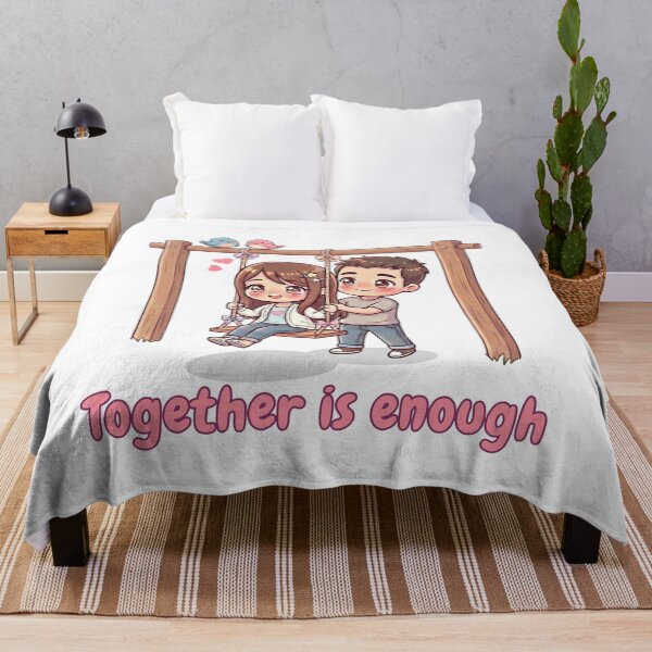 Item preview, Together Is Enough – Cute Couple Swing Illustration | Everyday Love Romantic Art designed and sold by Beeform.
