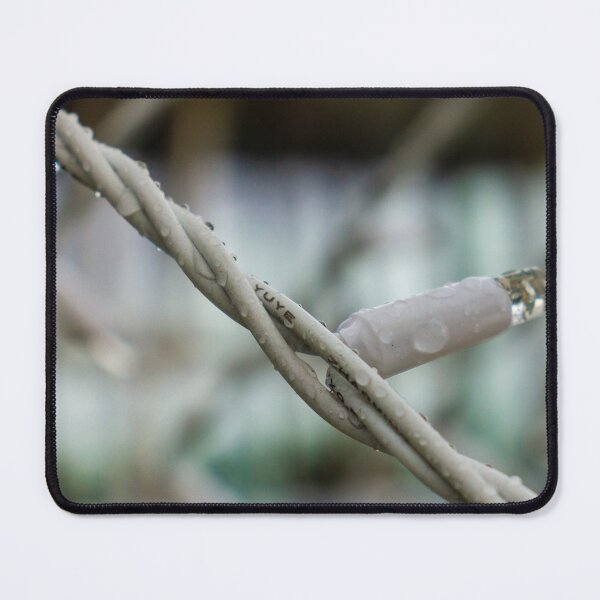 Item preview, Close-Up Of Wet Barbed Wire With Water Droplets In Outdoor Industrial Setting designed and sold by Nmallia.