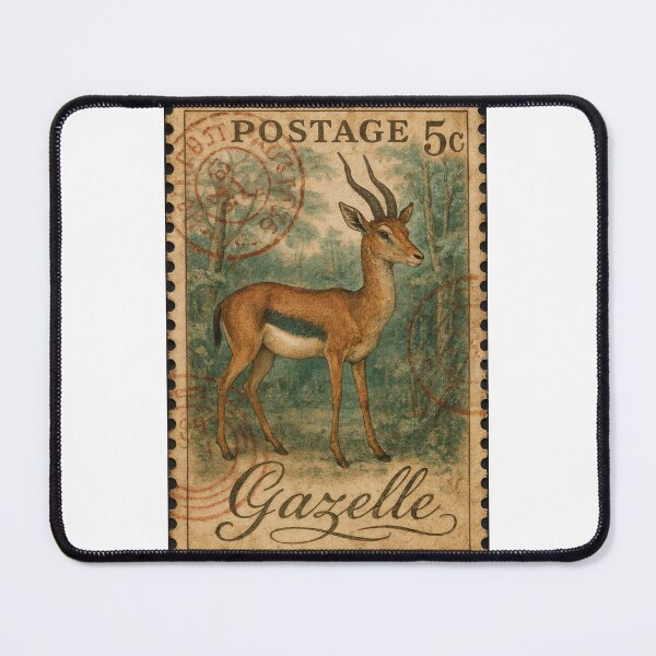 Item preview, Vintage Gazelle Postage Stamp – Wildlife Collectible designed and sold by ForeverPrintsOK.