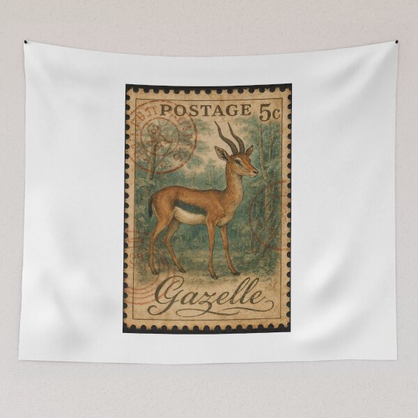 Item preview, Vintage Gazelle Postage Stamp – Wildlife Collectible designed and sold by ForeverPrintsOK.
