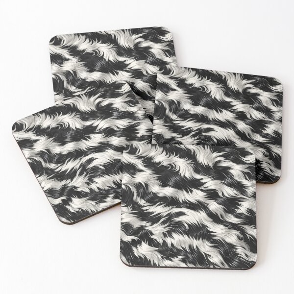 Item preview, Black & White Zebra Fur – Realistic Wild Texture designed and sold by Kaleidoscope Print.