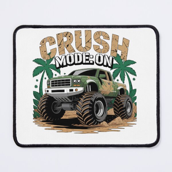 Item preview, Crush Mode On Camo Monster Truck Off Road designed and sold by Happy'CLICK'.