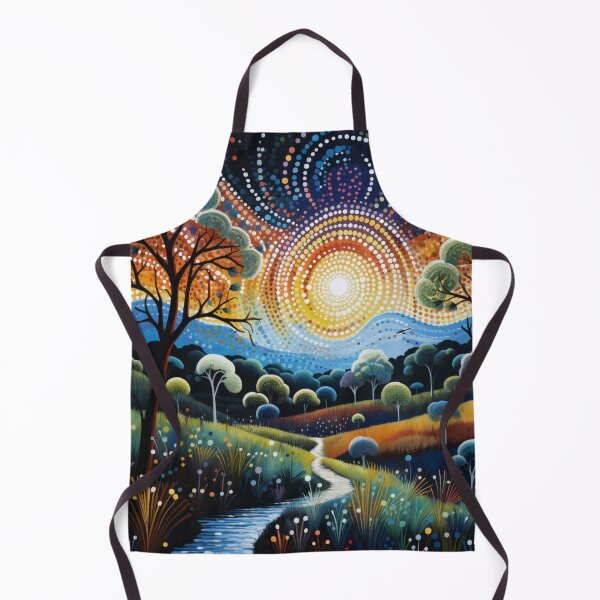 Item preview, Aboriginal Inspired Art - Dawn in the Daintree Rainforest designed and sold by GrinGalore.