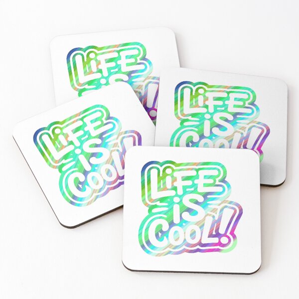 Item preview, Life is cool, text, caption, fun, letters, white, black designed and sold by wizard-work.