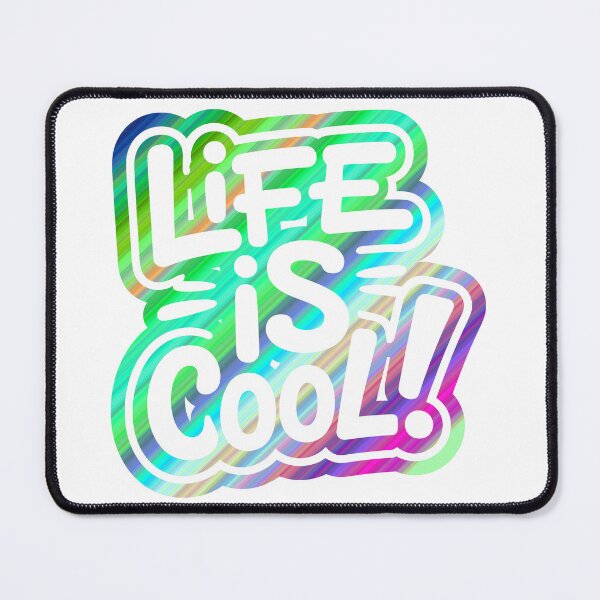 Item preview, Life is cool, text, caption, fun, letters, white, black designed and sold by wizard-work.