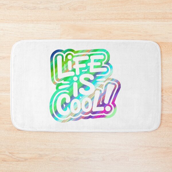 Item preview, Life is cool, text, caption, fun, letters, white, black designed and sold by wizard-work.