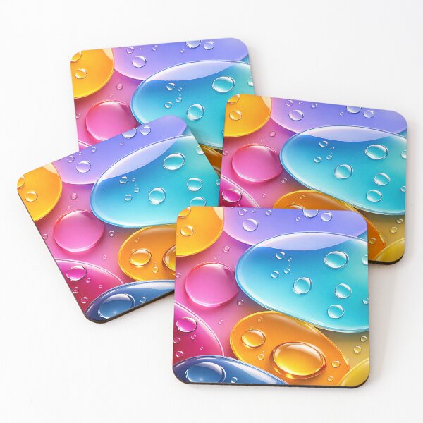 Item preview, Color Pop Gel Drops – Glossy Rainbow Macro Abstract designed and sold by Kaleidoscope Print.