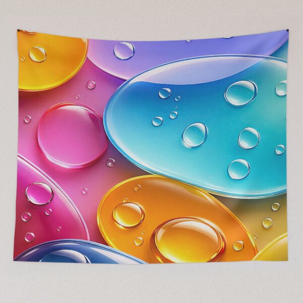 Item preview, Color Pop Gel Drops – Glossy Rainbow Macro Abstract designed and sold by Kaleidoscope Print.