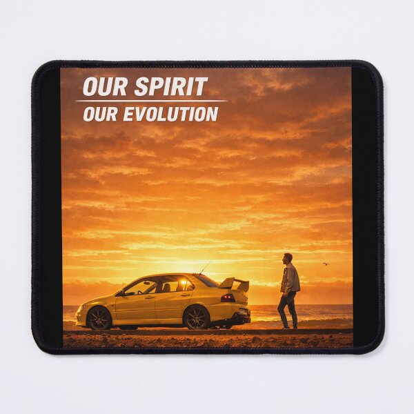 Item preview, Mitsubishi Evo 9 poster OUR SPIRIT OUR EVOLUTION designed and sold by TheMitsuGuy.