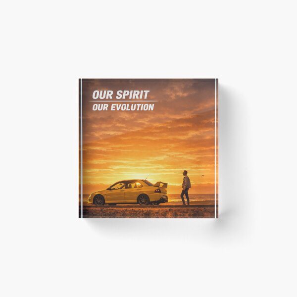 Item preview, Mitsubishi Evo 9 poster OUR SPIRIT OUR EVOLUTION designed and sold by TheMitsuGuy.