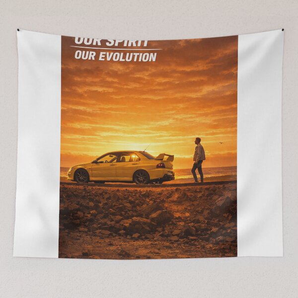 Item preview, Mitsubishi Evo 9 poster OUR SPIRIT OUR EVOLUTION designed and sold by TheMitsuGuy.