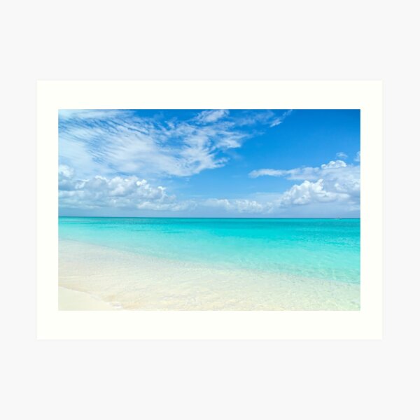 Seascape in Grace Bay, Turks & Caicos Art Print