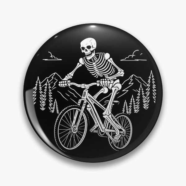 Item preview, Skeleton Riding Bike – Funny Mountain Biker Skull Cycling Design designed and sold by MUJU-pixel.