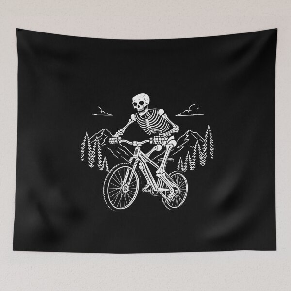 Item preview, Skeleton Riding Bike – Funny Mountain Biker Skull Cycling Design designed and sold by MUJU-pixel.