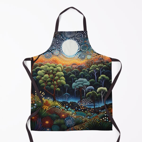 Item preview, Aboriginal Inspired Art - Moonlight in the Deep Forest designed and sold by GrinGalore.