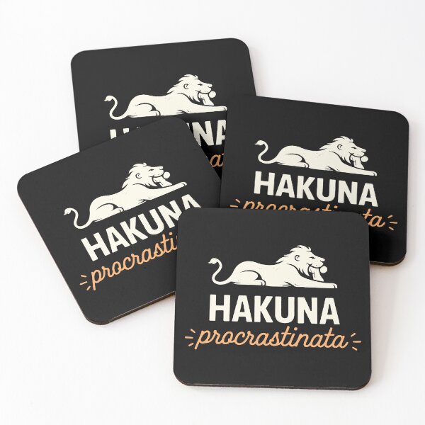 Item preview, Hakuna Procrastinata – Humorous design about procrastination and cult references designed and sold by Shop Geek.