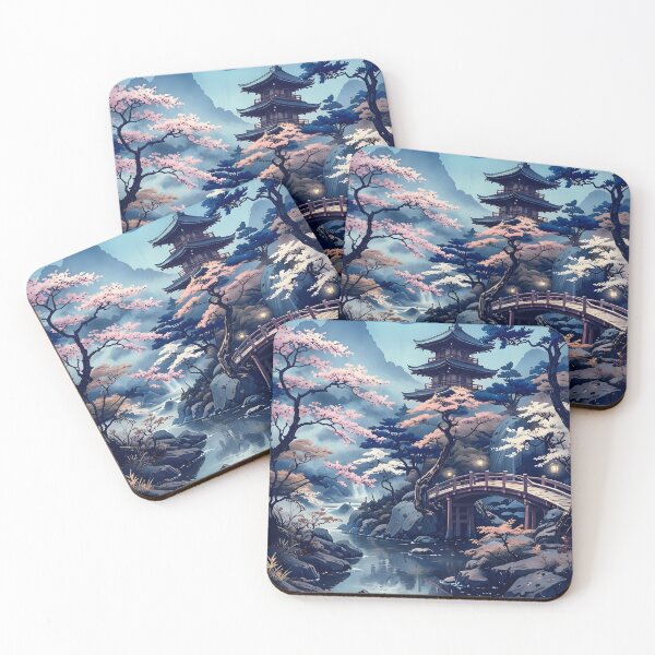 Item preview, Blue Moon Pagoda Sakura Scene designed and sold by athanasioungr.