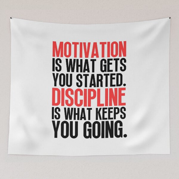 Item preview, Motivation Vs Discipline designed and sold by Dondonmart.