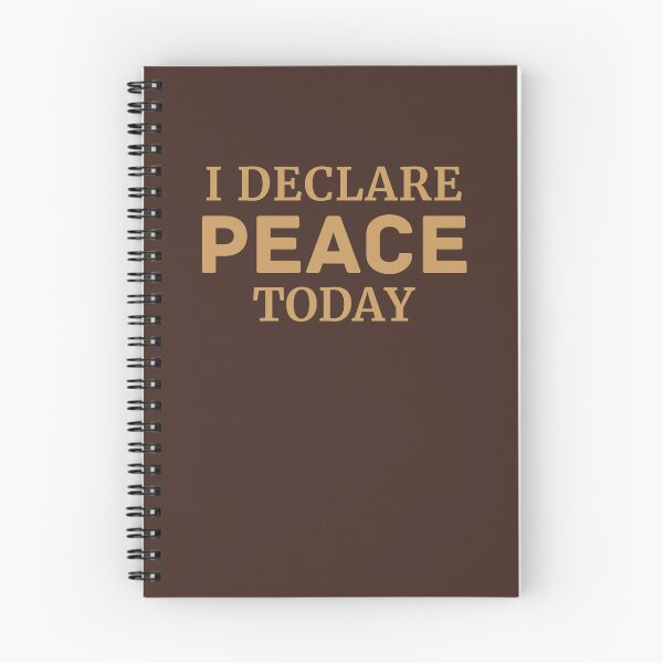 Item preview, I Declare Peace Today - Christian Faith Declaration Typography Design designed and sold by StillTrustingCo.