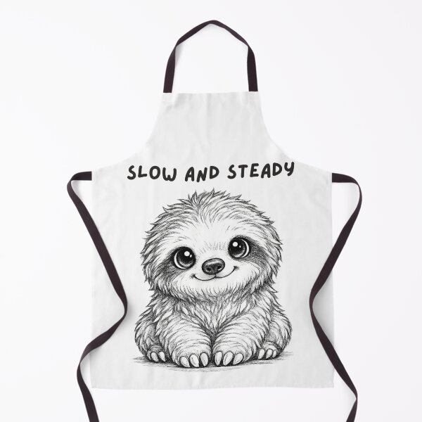 Item preview, Slow and Steady Cute Sloth Drawing – Motivational Animal Art designed and sold by Happy'CLICK'.