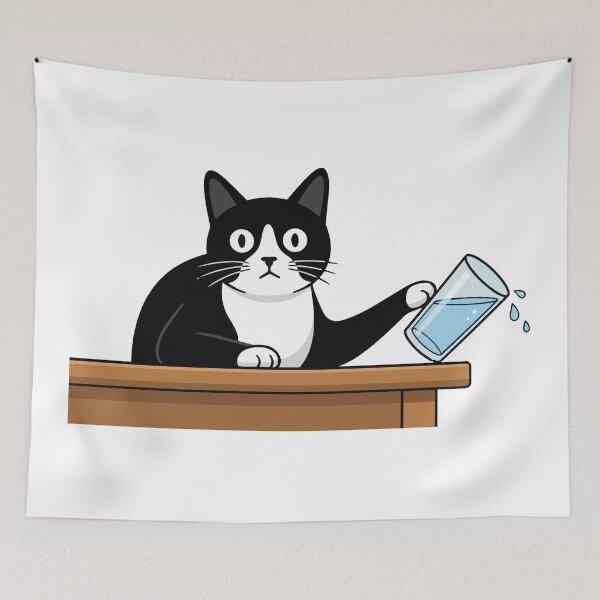 Item preview, Gravity Testing Department Funny Tuxedo Cat designed and sold by Petzzz.
