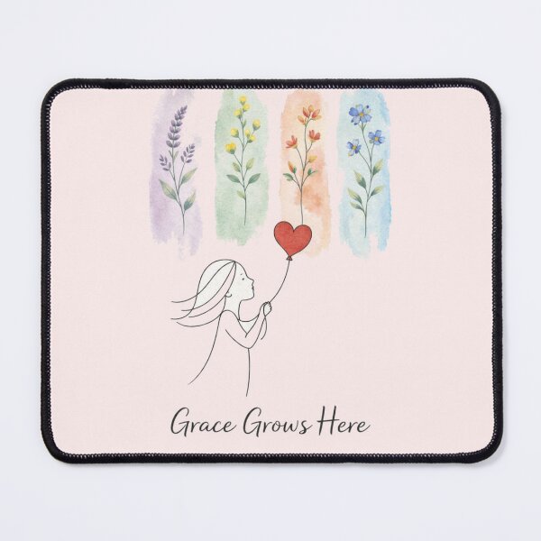 Item preview, Grace Grows Here T-Shirt – Floral Minimal Aesthetic Art Tee designed and sold by KDesignCrafts.