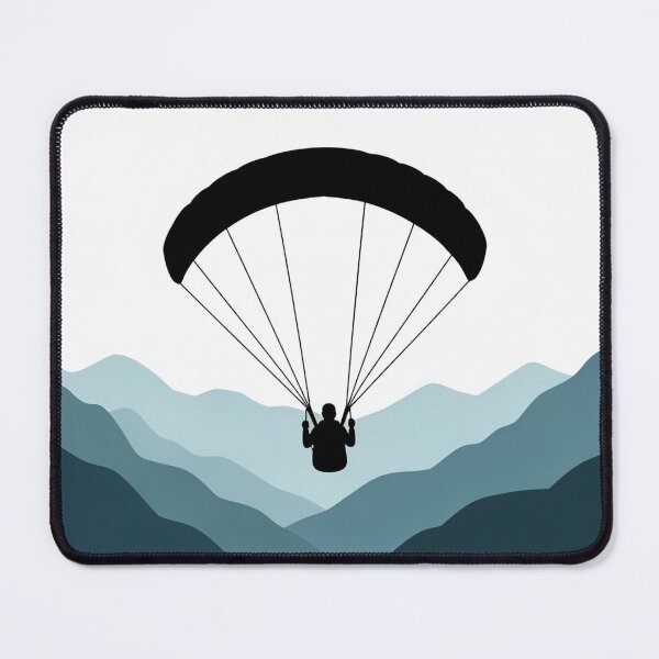 Item preview, Paragliding Over Mountains – Minimalist Adventure Landscape Art designed and sold by myforestfog.