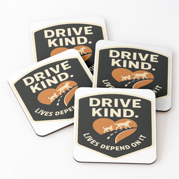 Item preview, Drive Kind. Lives Depend On It. – Road Safety & Animal Protection Logo Merch designed and sold by brixx rb.