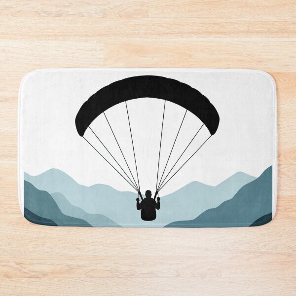 Item preview, Paragliding Over Mountains – Minimalist Adventure Landscape Art designed and sold by myforestfog.
