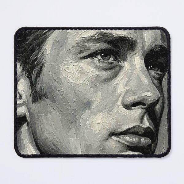 Item preview, The Gaze of a Rebel: James Dean Monochrome Impasto Art designed and sold by Art's Diner.