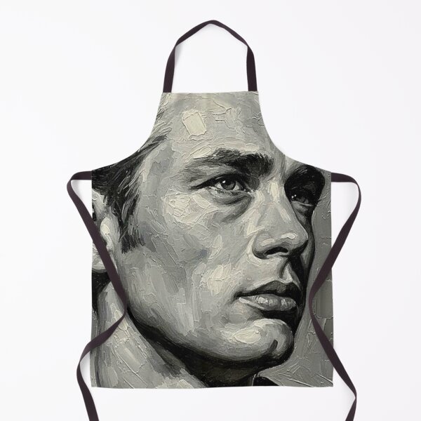 Item preview, The Gaze of a Rebel: James Dean Monochrome Impasto Art designed and sold by Art's Diner.